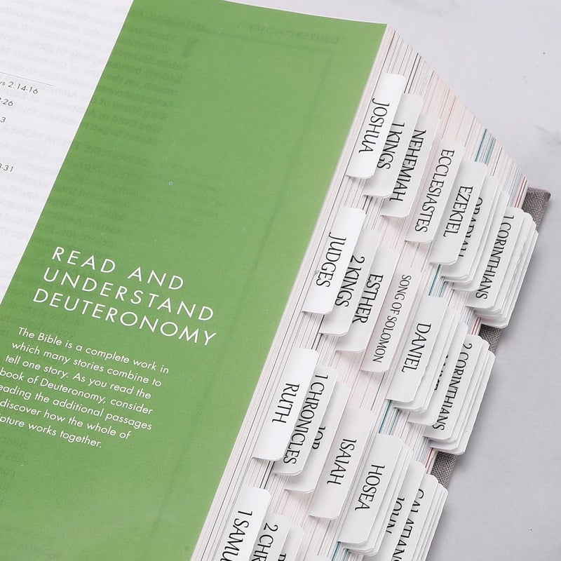 thinkor Reposition Laminated Bible Tabs, Large Print Stickers, Easy to Read and Apply Bible Tabs for Women and Man (Cream White) - Image 3